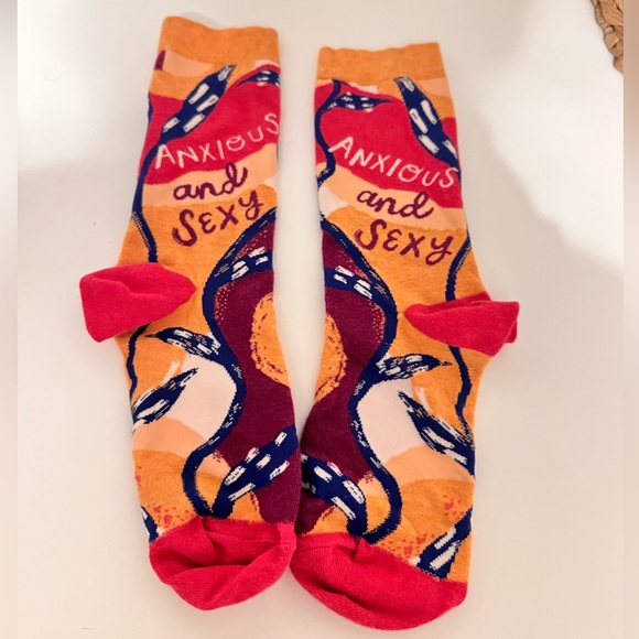 Anxious and SEXY Crew Socks-Seconds--Blue Q - Picture 1 of 3